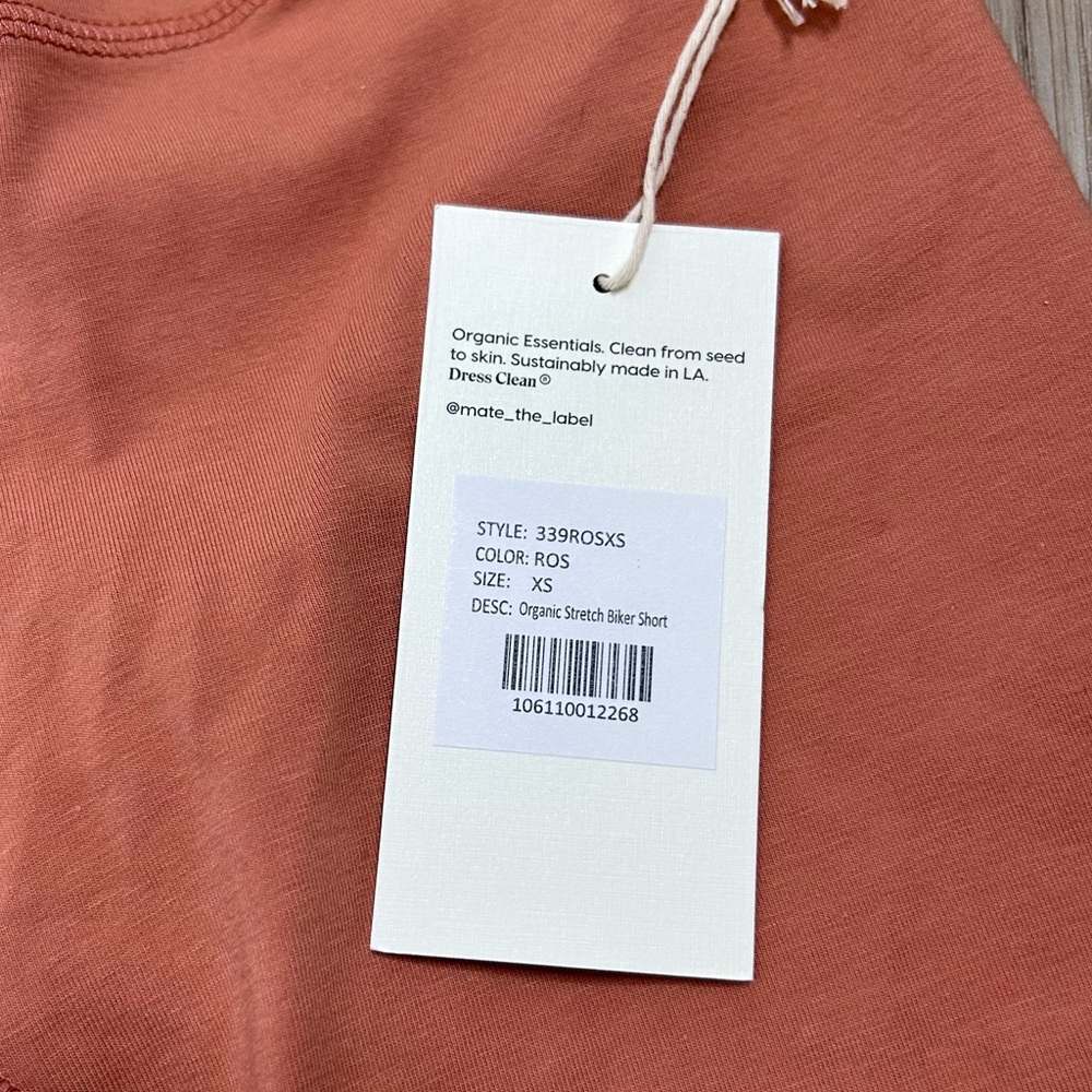 NWT MATE The Label Bundle of 2 Organic Stretch Biker Short in Rose Size XS - Picture 6 of 7